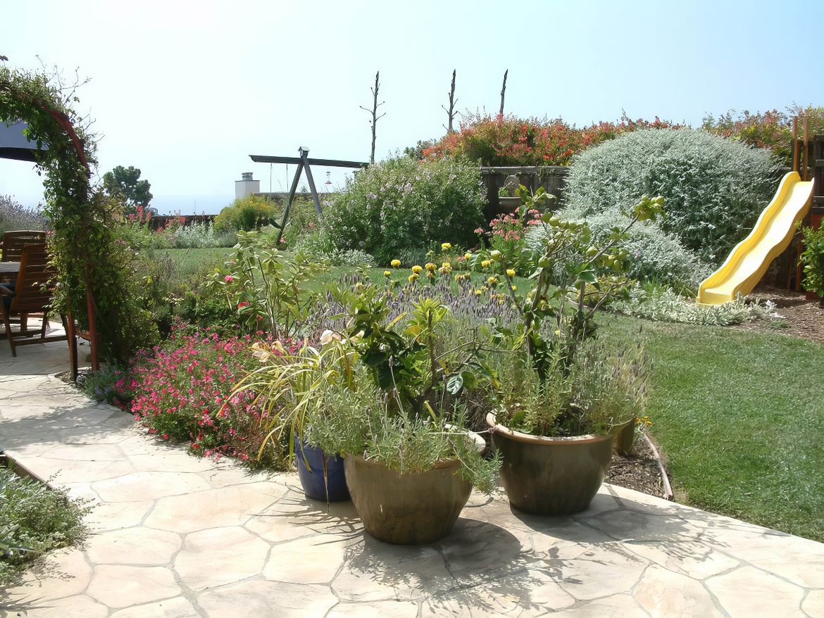 Patio Dressed up with Pots