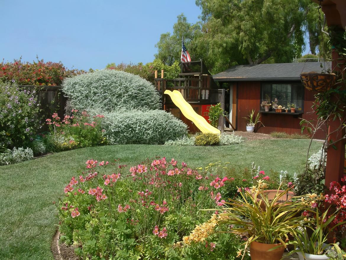 Yellow Slide and Playhouse