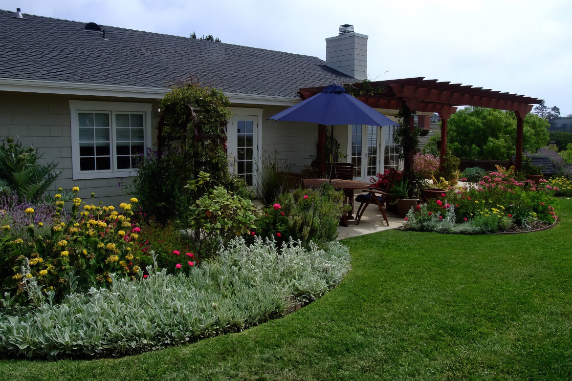 Perennial Borders Along Sod