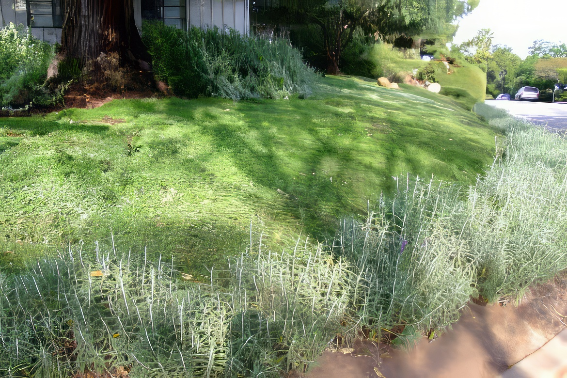 Dappled Shade on Lawnless Garden